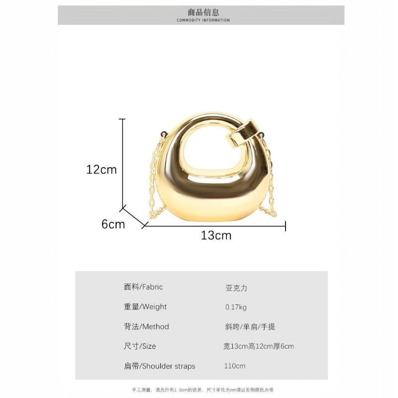 Acrylic mini purse- with long crossbody chain - Image 9