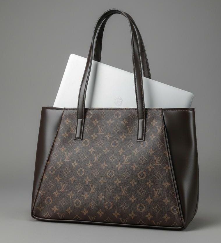 lv Luxury Monogram Tote Bag – Premium Shoulder Handbag for Women (Black / Brown)