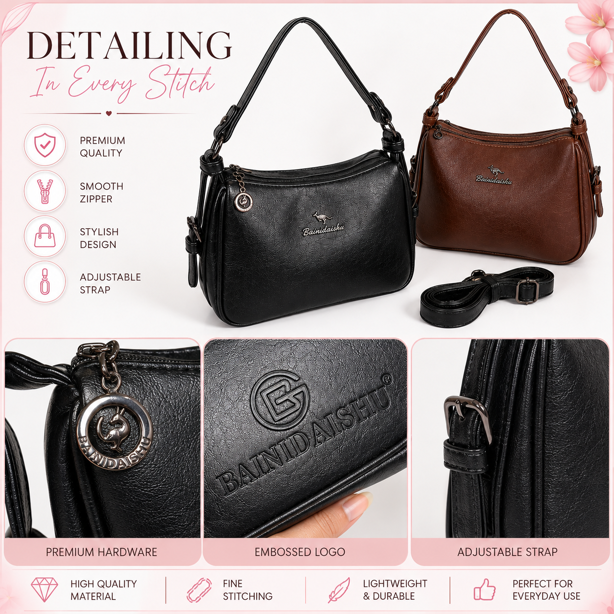 Eleganzo Classic Bainidaishu Handbag - Image 5